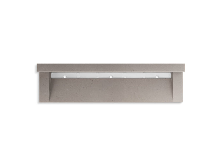 KOHLER K-81028-BPW Constellation 90" wall-mount trough lavatory system with backsplash, concrete - view 2