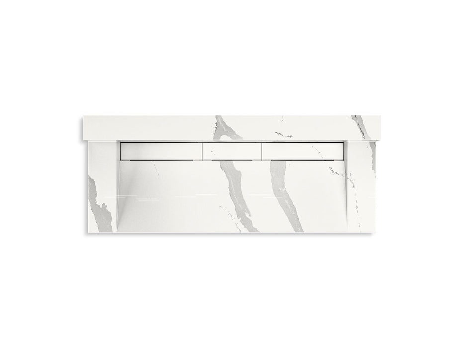 KOHLER K-81028-BPW Constellation 90" wall-mount trough lavatory system with backsplash, et bianco cal - view 2