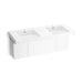 KOHLER K-81030-BPW Constellation 60" wall-mount basin lavatory system, glacier white