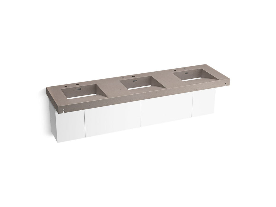 KOHLER K-81031-BPW Constellation 90" wall-mount basin lavatory system, concrete
