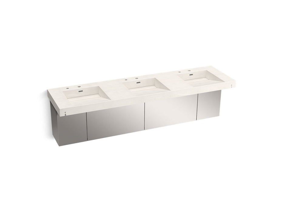 KOHLER K-81031-BSS Constellation 90" wall-mount basin lavatory system, arrow root