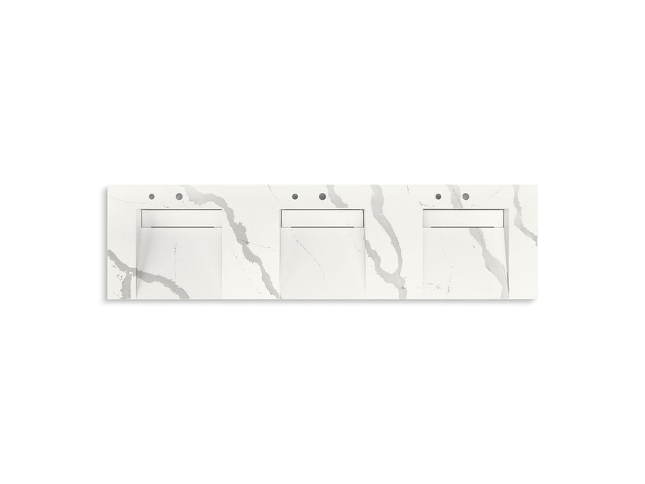 KOHLER K-81031-BSS Constellation 90" wall-mount basin lavatory system, et bianco cal