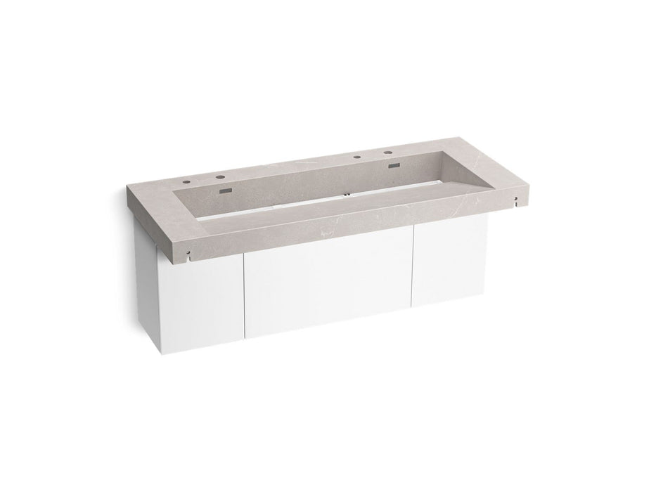 KOHLER K-81032-BPW Constellation 60" wall-mount trough lavatory system, desertsilver