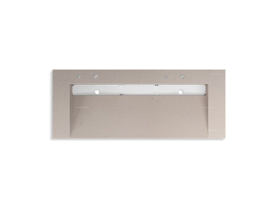 KOHLER K-81032-BSS Constellation 60" wall-mount trough lavatory system, canvas