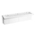 KOHLER K-81033-BPW Constellation 90" wall-mount trough lavatory system, glacier white