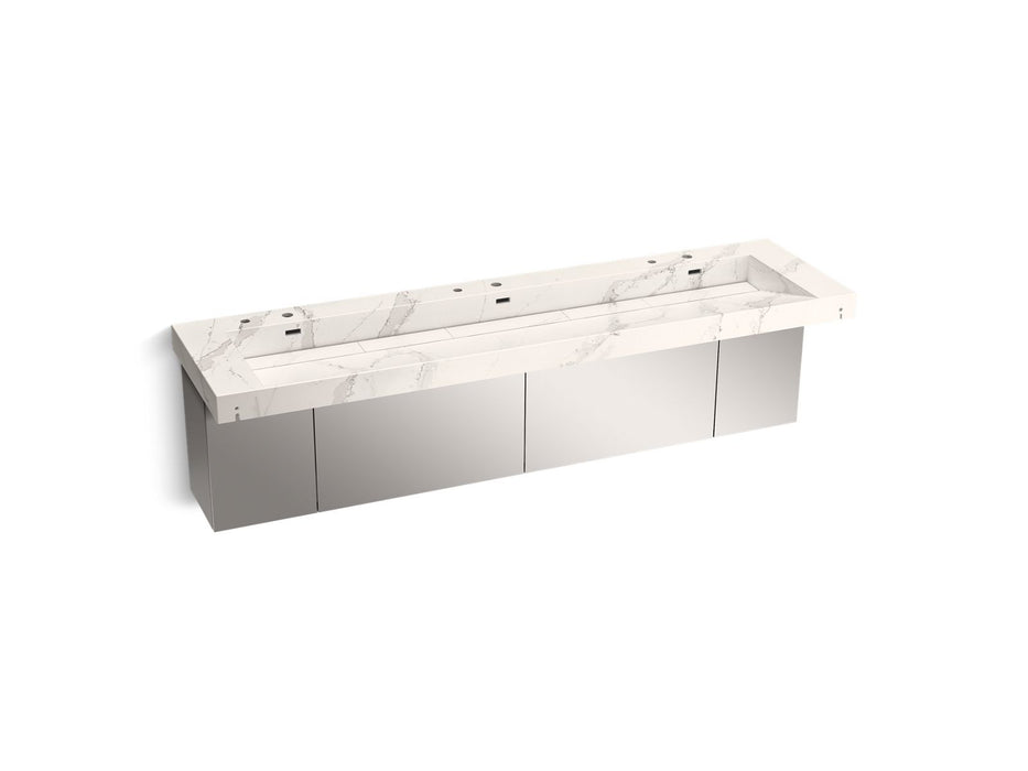 KOHLER K-81033-BSS Constellation 90" wall-mount trough lavatory system, et cal gold