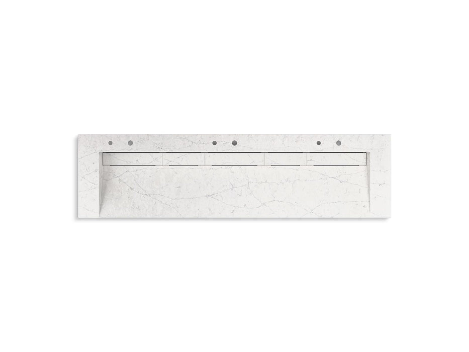 KOHLER K-81033-BSS Constellation 90" wall-mount trough lavatory system, pearl jasmine