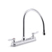 KOHLER K-810T70-4AHA Triton Bowe 1.5 gpm kitchen sink faucet with 9-5/16" gooseneck spout, aerated flow and lever...