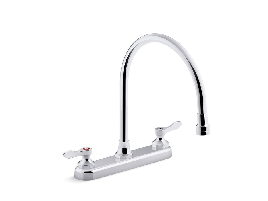 KOHLER K-810T70-4AHA Triton Bowe 1.5 gpm kitchen sink faucet with 9-5/16" gooseneck spout, aerated flow and lever...