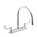 KOHLER K-810T70-5AHA Triton Bowe 1.5 gpm kitchen sink faucet with 9-5/16" gooseneck spout, aerated flow and wristblade...