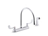 KOHLER K-810T71-5AHA Triton Bowe 1.5 gpm kitchen sink faucet with 9-5/16" gooseneck spout, matching finish sidespray,...