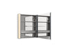 KOHLER K-81145-SLE Maxstow 22" x 24" lighted medicine cabinet, dark anodized aluminum - view 2