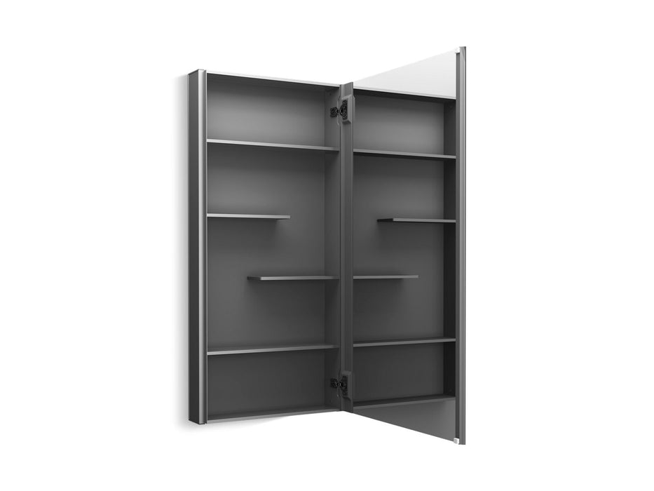 KOHLER K-81148 Maxstow 20" W x 40" H medicine cabinet, dark anodized aluminum - view 2