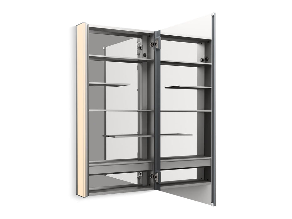 KOHLER K-81148-SLE Maxstow 22" x 40" lighted medicine cabinet, dark anodized aluminum - view 2