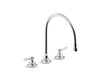 KOHLER K-815T70-4AHA Triton Bowe 1.5 gpm kitchen sink faucet with 9-5/16" gooseneck spout, aerated flow and lever...