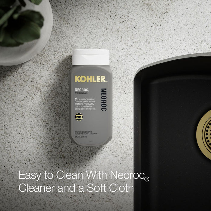 KOHLER K-8185-1 Kennon 33" top-/undermount double-bowl kitchen sink, matte black - view 4