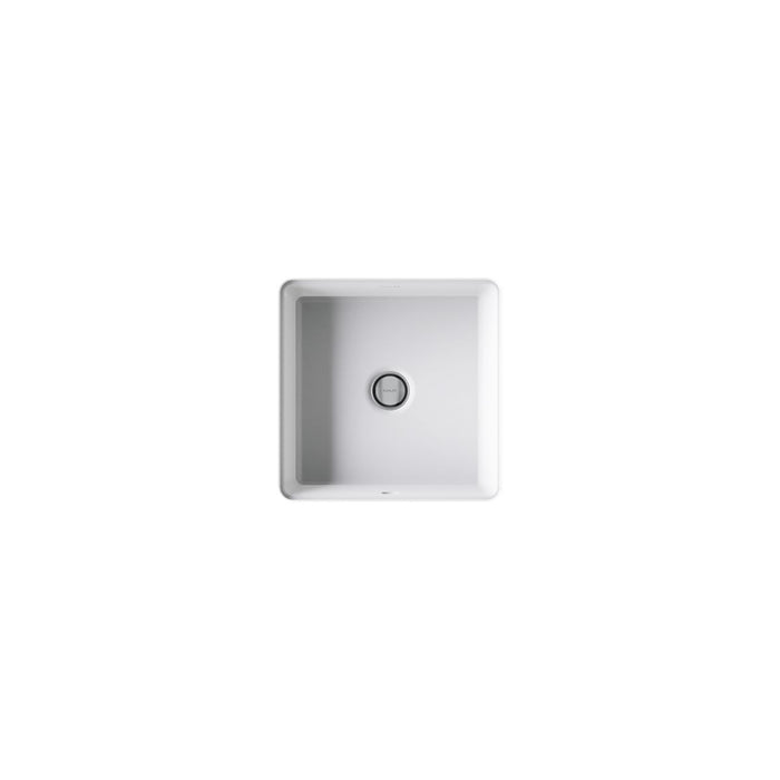 KOHLER K-8188 Verticyl 13" square undermount bathroom sink, white - view 3