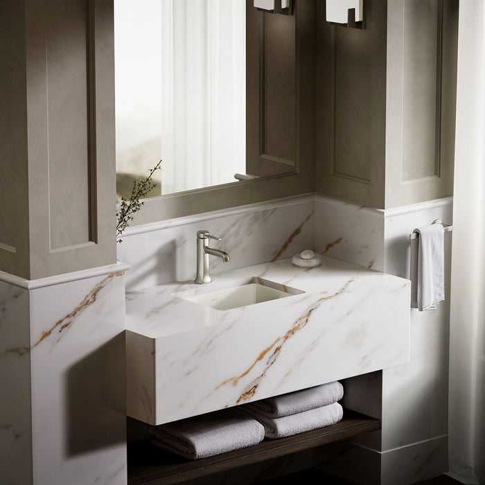 KOHLER K-8189 Verticyl 17" rectangular undermount bathroom sink, biscuit - view 3