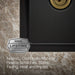 KOHLER K-8199 Cairn 33-1/2" undermount double-bowl kitchen sink, matte black - view 3