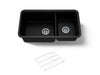 KOHLER K-8204 Cairn 33-1/2" undermount double-bowl kitchen sink, matte black