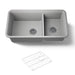 KOHLER K-8204 Cairn 33-1/2" undermount double-bowl kitchen sink, matte grey - view 5