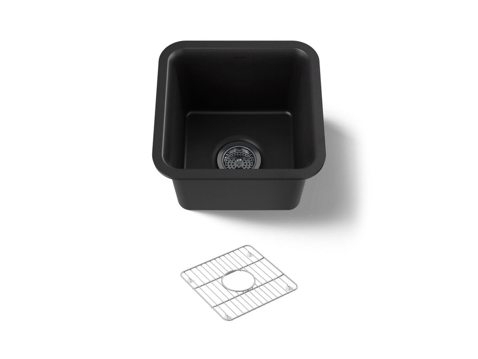 KOHLER K-8223 Cairn 15-1/2" undermount bar sink, matte black