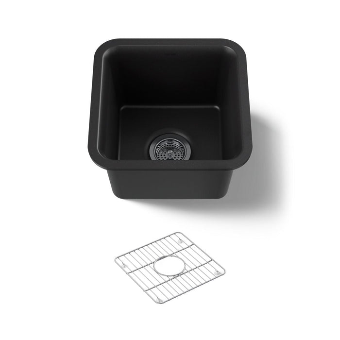 KOHLER K-8223 Cairn 15-1/2" undermount bar sink, matte black - view 5