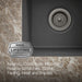 KOHLER K-8223 Cairn 15-1/2" undermount bar sink, matte graphite - view 3