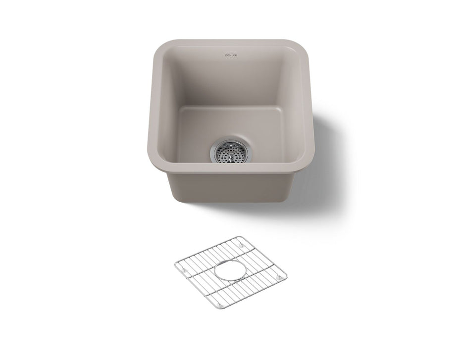 KOHLER K-8223 Cairn 15-1/2" undermount bar sink, matte taupe
