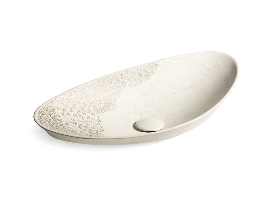 KOHLER K-8325 Kensho 28" oval vessel bathroom sink, no overflow, biancone
