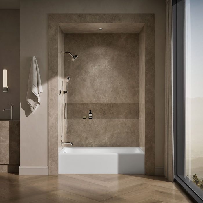KOHLER K-837 Bellwether 60" x 30-1/4" alcove bath, left drain, white - view 3