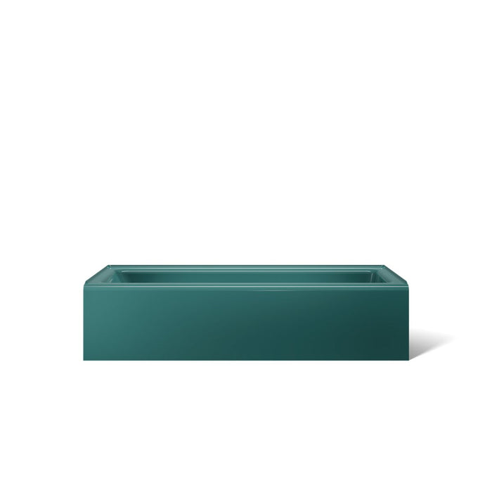 KOHLER K-838 Bellwether 60" x 30-1/4" alcove bath, right drain, teal - view 3