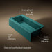 KOHLER K-838 Bellwether 60" x 30-1/4" alcove bath, right drain, teal - view 4