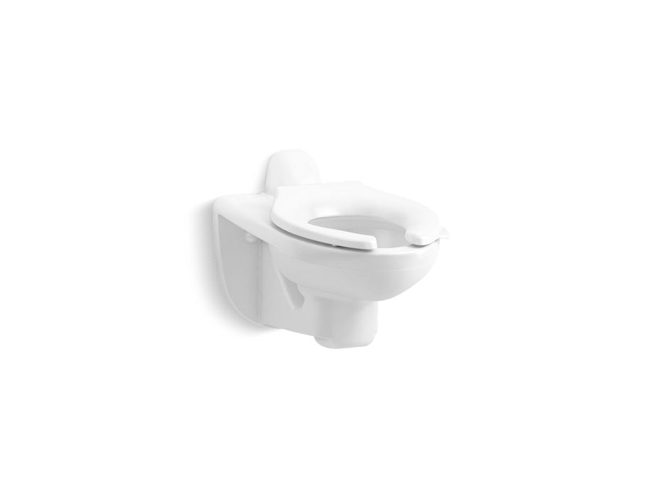 KOHLER K-84454-0 K-84454 Kingston Wall-mount Toilet Bowl with Rear Spud, 1.28 or 1.6 GPF, white