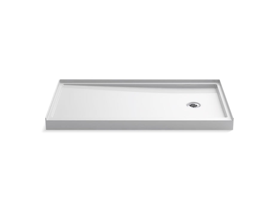 KOHLER K-8458 Rely 60" x 32" alcove shower base, right drain, white