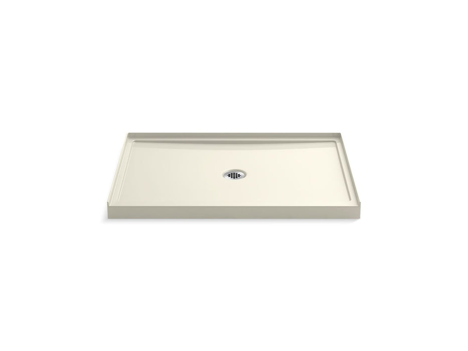 KOHLER K-8461 Rely 48" x 34" alcove shower base, center drain, biscuit