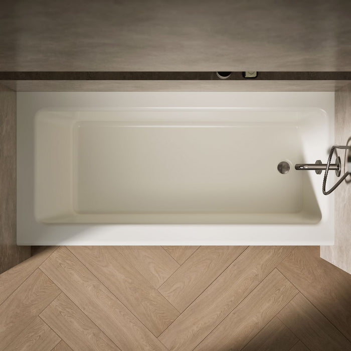 KOHLER K-848 Bellwether 66" x 32" alcove bath, right drain, biscuit - view 3