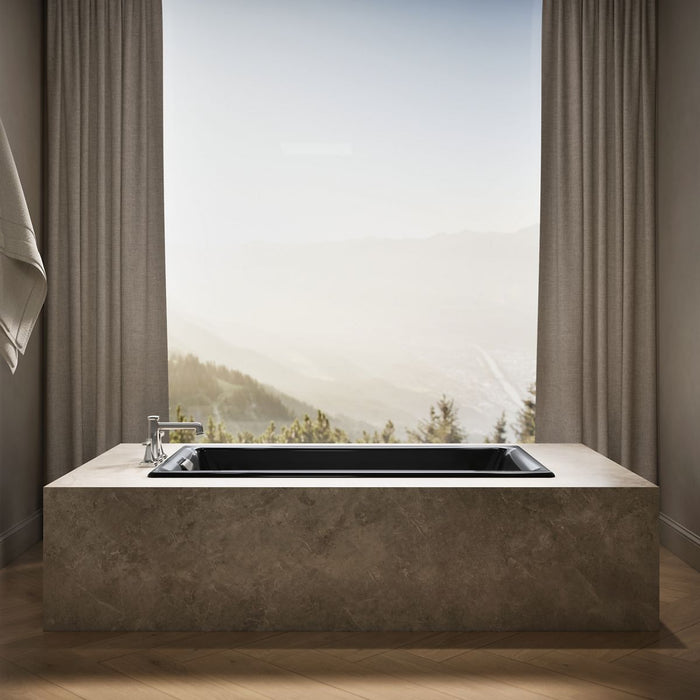 KOHLER K-850 Tea-for-Two 60" x 32" drop-in bath, black black - view 4