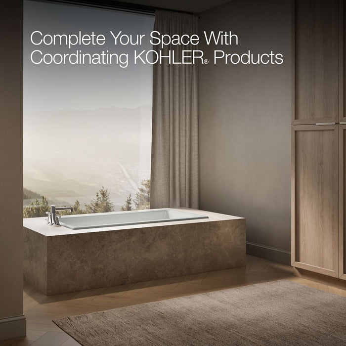 KOHLER K-850 Tea-for-Two 60" x 32" drop-in bath, ice grey - view 3