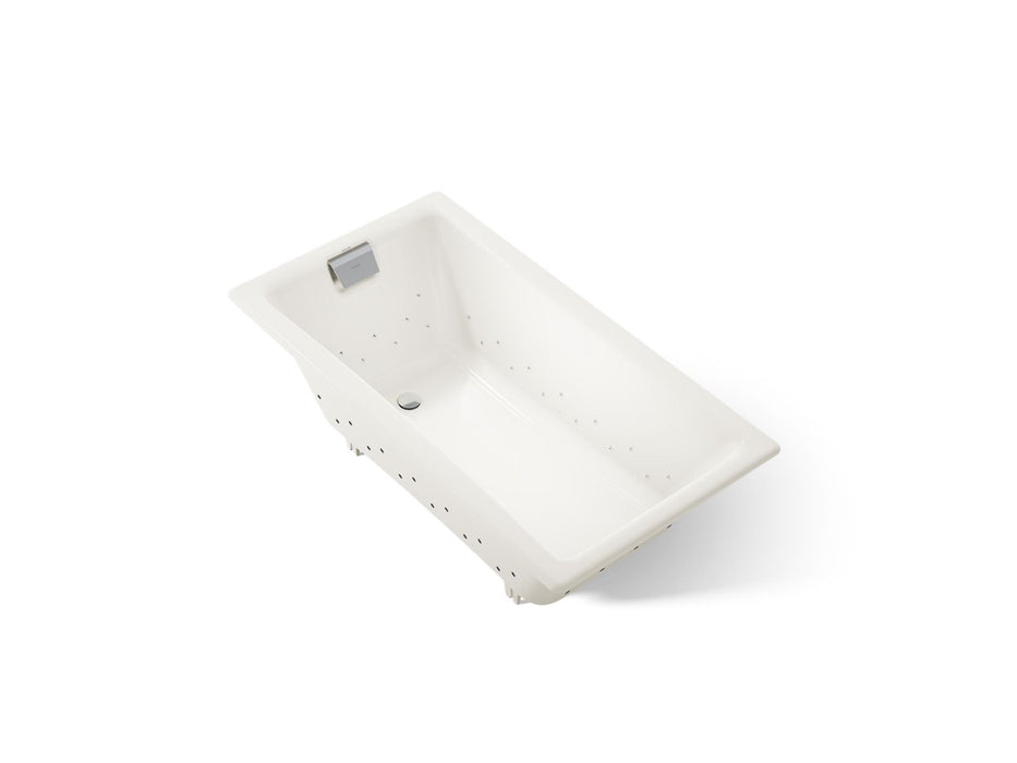 KOHLER K-852-GH96 Tea-for-Two 60" x 32" drop-in Heated BubbleMassage air bath, biscuit