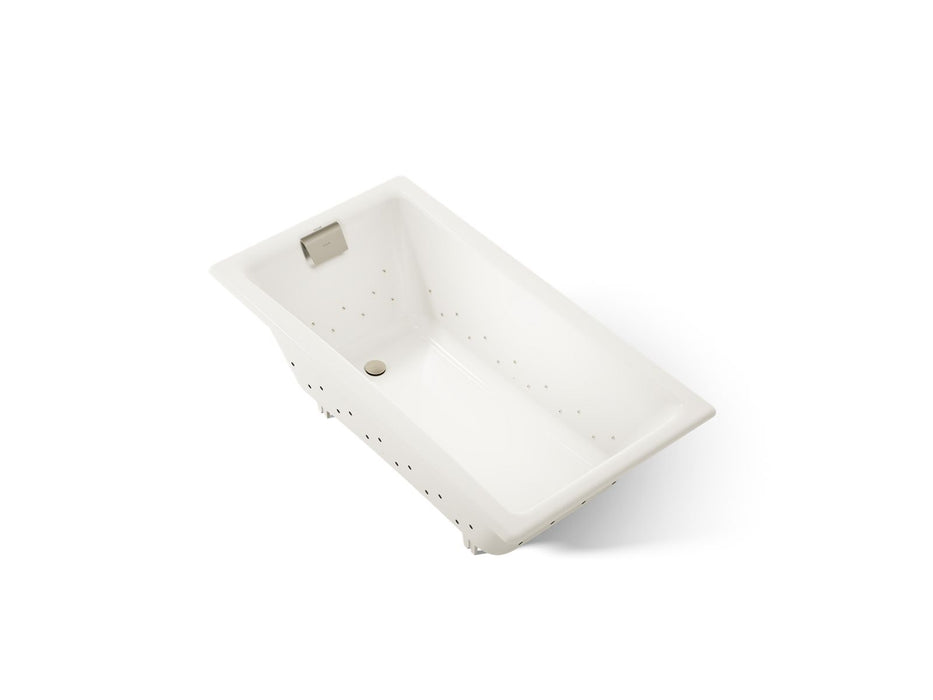 KOHLER K-852-GHBN Tea-for-Two 60" x 32" drop-in Heated BubbleMassage air bath, biscuit