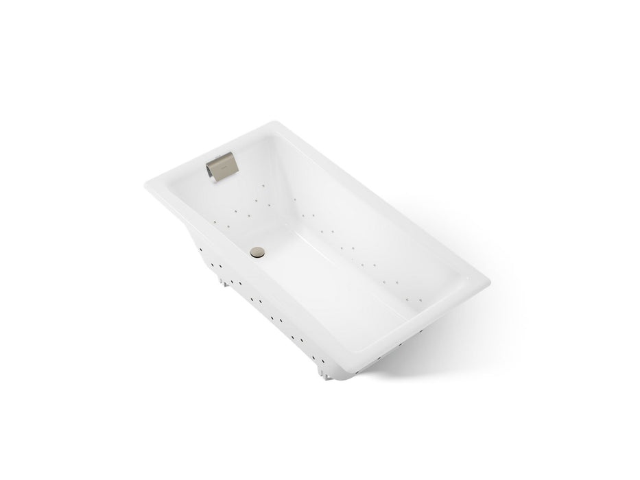 KOHLER K-852-GHBN Tea-for-Two 60" x 32" drop-in Heated BubbleMassage air bath, white