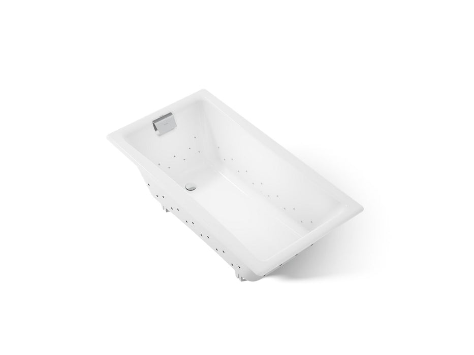 KOHLER K-852-GHCP Tea-for-Two 60" x 32" drop-in Heated BubbleMassage air bath, white