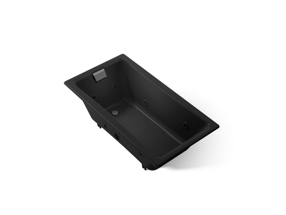 KOHLER K-852-JHE Tea-for-Two 60" x 32" drop-in/undermount whirlpool bath, black black