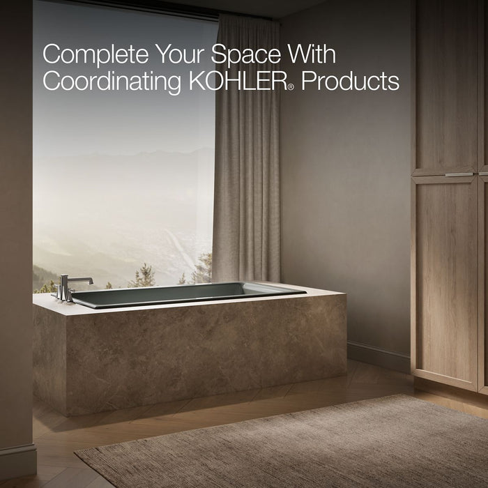 KOHLER K-855 Tea-for-Two 66" x 36" drop-in/undermount bath, thunder grey - view 3