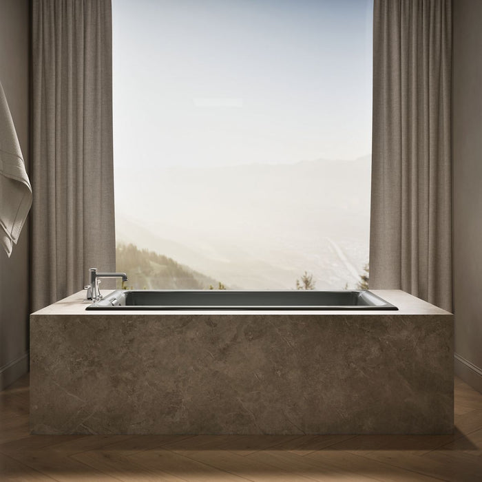 KOHLER K-855 Tea-for-Two 66" x 36" drop-in/undermount bath, thunder grey - view 5