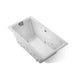 KOHLER K-856-AH Tea-for-Two 66" x 36" drop-in Effervescence whirlpool bath, ice grey