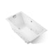 KOHLER K-856-AH Tea-for-Two 66" x 36" drop-in Effervescence whirlpool bath, white