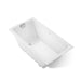 KOHLER K-856-GH0 Tea-for-Two 66" x 36" drop-in Heated BubbleMassage air bath, white
