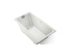 KOHLER K-856-GHCP Tea-for-Two 66" x 36" drop-in Heated BubbleMassage air bath, dune